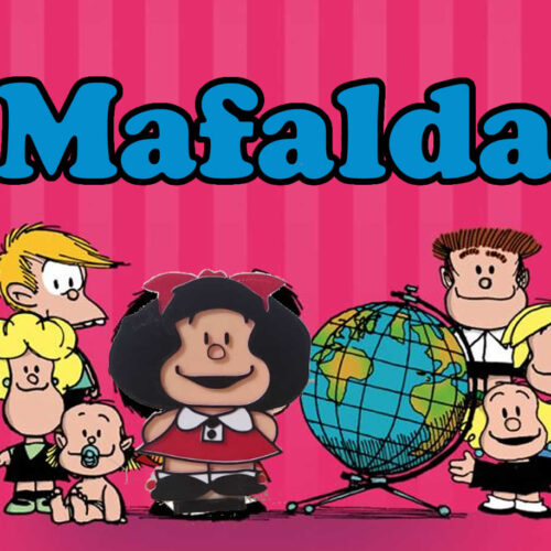MAFALDA Y GLOBO TERRÁQUEO